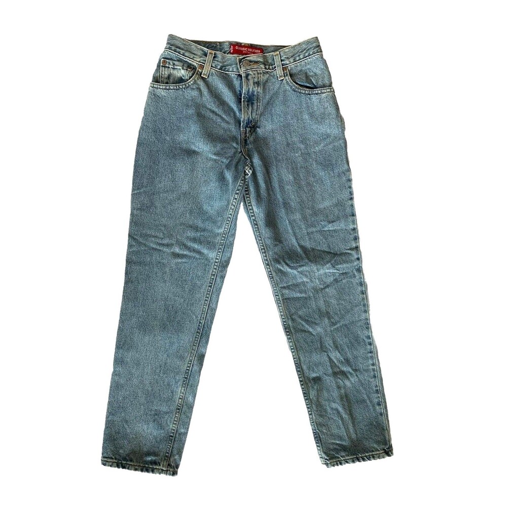 Vintage Levis 550 Classic Relaxed High Rise Tapered Jeans 6S 28" Grunge Y2K 2004